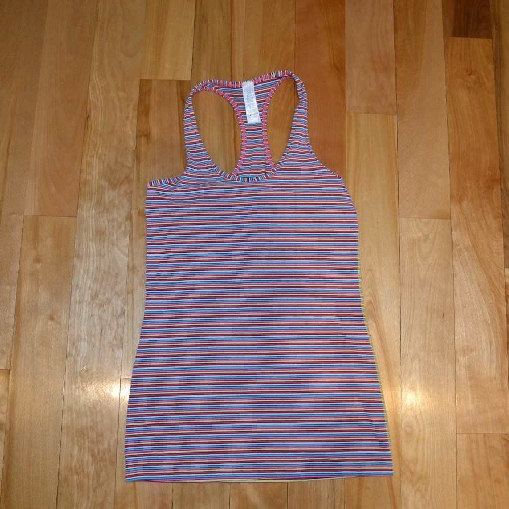 Ivivva Girls Size 14 Striped Athletic Tank Top